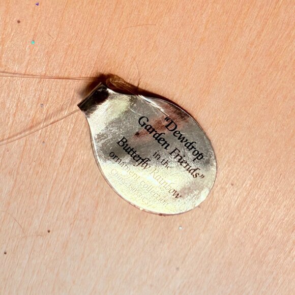 Ashton Drake Art Glass Ornament VTG Heirloom Butterfly Dewdrop Garden Friends - Picture 7 of 15